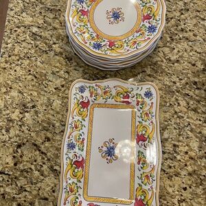 Melamine plates and platter